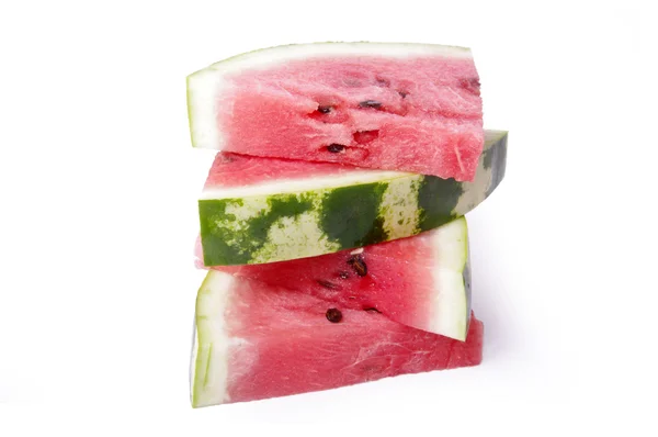 Slices of watermelon isolated on white Stock Image