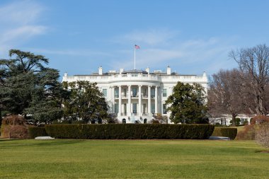 Beyaz Saray'a Washington'da güneşli kış günü