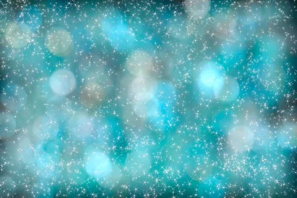 绿松石 aqua 抽象星光散景背景 免版税图库图片