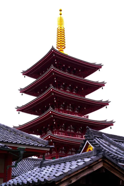 Tóquio Japão Fevereiro 2020 Templo Sensoji Tóquio Japão Fevereiro 2020 — Fotografia de Stock