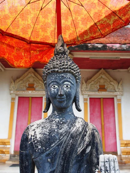 Ansiktet Buddha Head Skott Buddha Staty Bangkok Thailand Maj 2022 — Stockfoto
