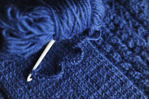 Hák a příze pro pletení — Stock fotografie