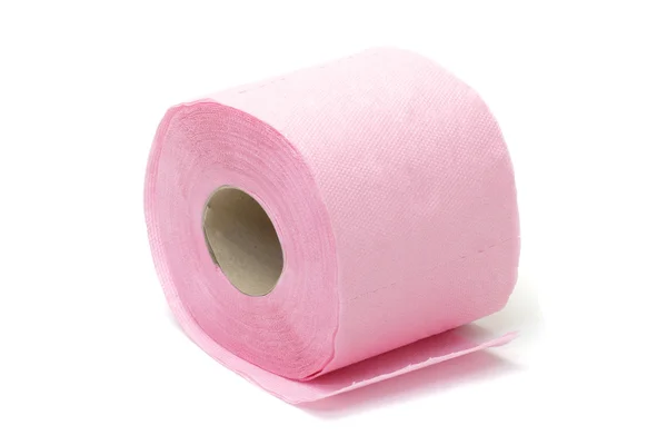 Рожевий туалетний папір — стокове фото