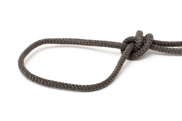 Μαύρο σχοινί κόμπο黒のロープの輪 — ストック写真