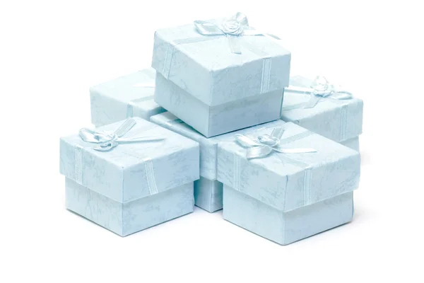 Cyan cajas de regalo Imagen De Stock