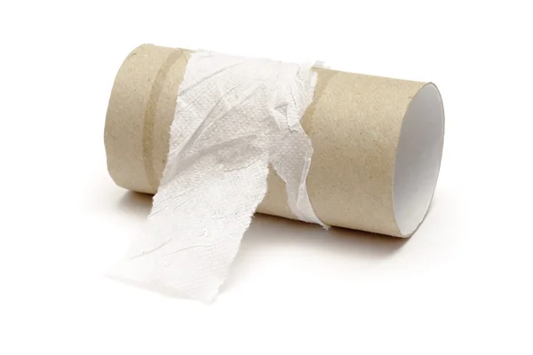 Boş tuvalet kağıdı rulosu — Stok fotoğraf