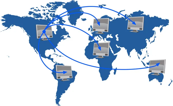 Réseau mondial — Image vectorielle