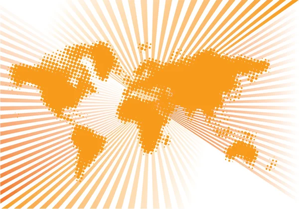 Mundo vector naranja — Vector de stock