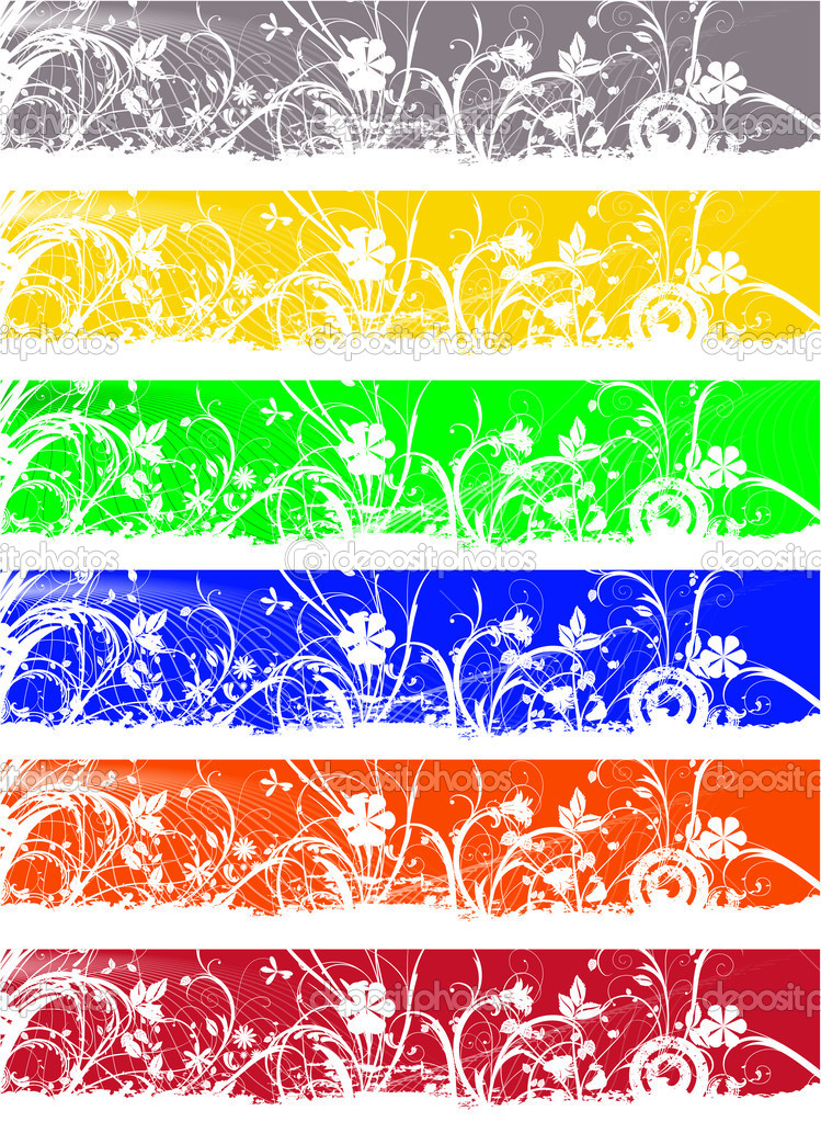 Floral website banners
