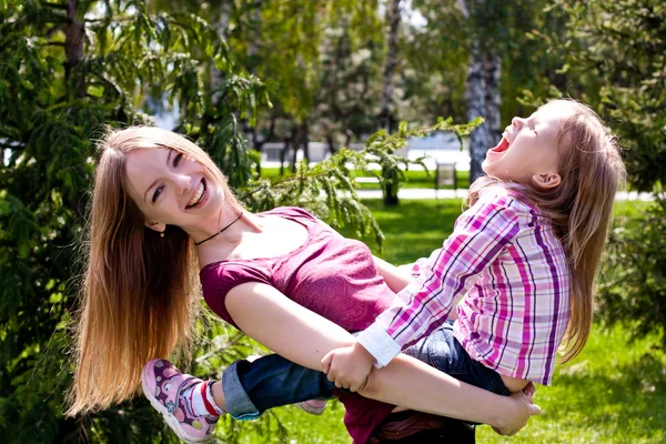 Happy young mother with her daughter — Stock Photo, Image