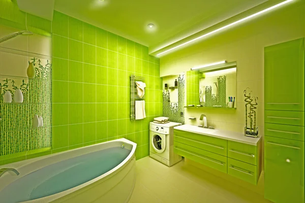 Eco, bamboo bathroom — Stock Photo, Image