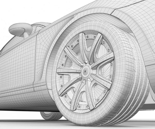 자동차 3d 모델 — 스톡 사진