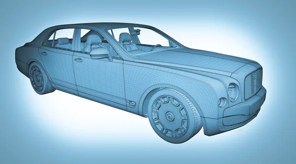 자동차 3d 모델 — 스톡 사진