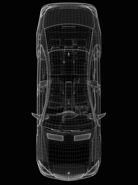 자동차 3d 모델 — 스톡 사진