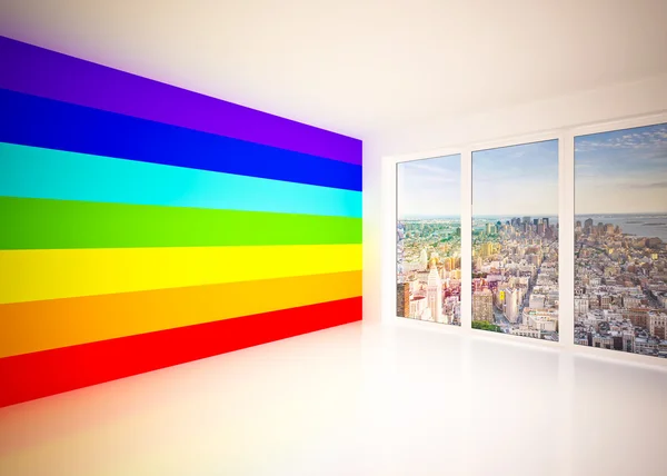 Lounge kamer in regenboogkleuren — Stockfoto