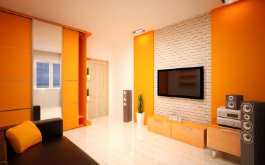 iç tasarım. Modern oturma odası