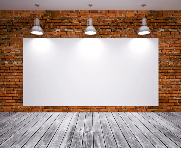 Banner on wall — Stock Photo, Image