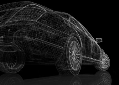 araba 3d modeli