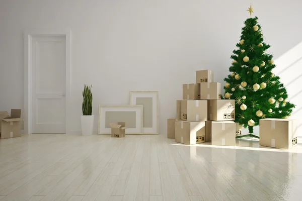Christmas moving house — Stock Photo, Image