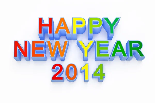 New year 2014 3d render — Stock Photo, Image