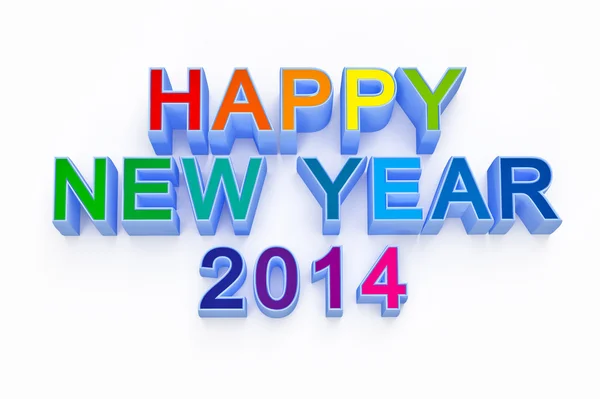 New year 2014 3d render — Stock Photo, Image