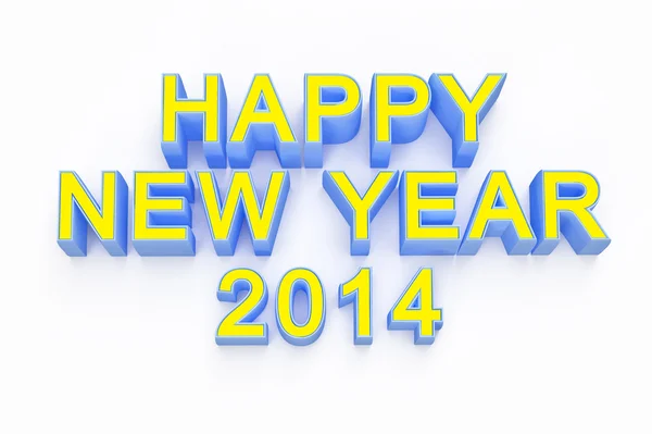 Nieuwe jaar 2014 3d renderen — Stockfoto