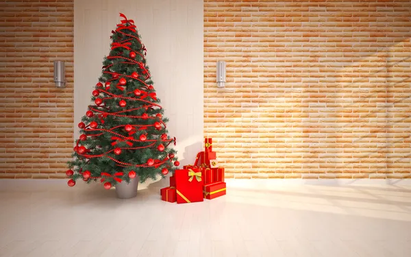 Christmas Empty interior — Stock Photo, Image