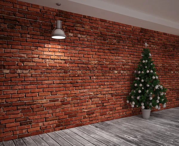 Weihnachtsbanner an der Wand — Stockfoto