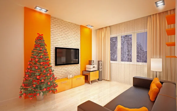 Kerstmis interieur — Stockfoto