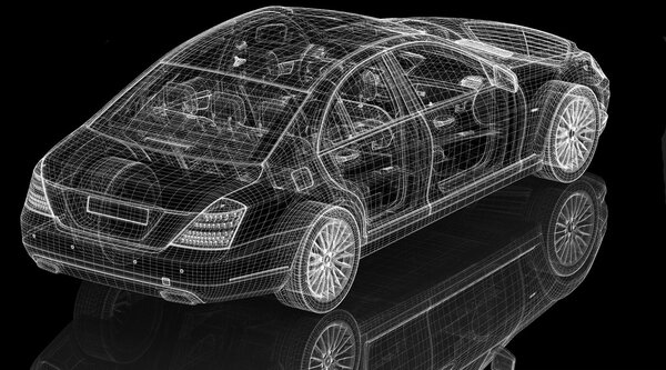 модель автомобиля 3D
