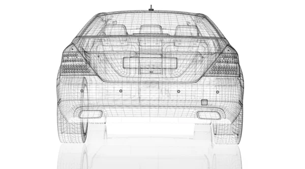 汽车 3d 模型 — 图库照片