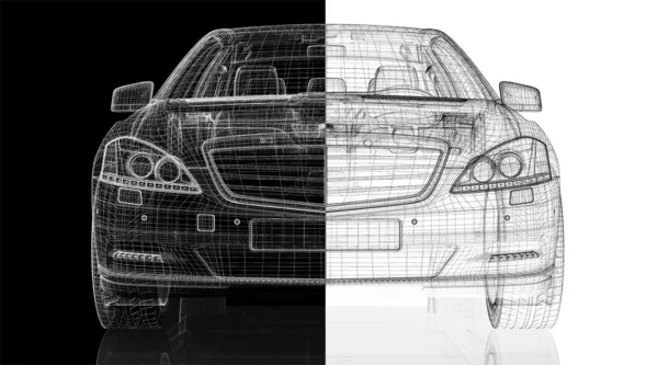 자동차 3d 모델 — 스톡 사진