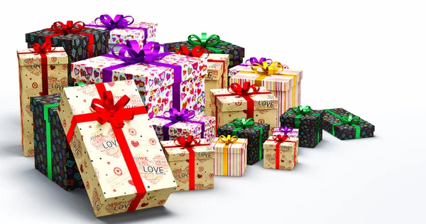 Valentine gifts boxes — Stock Photo, Image