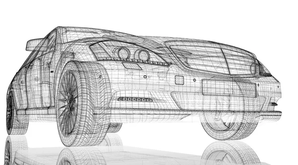 Модель автомобиля 3D — стоковое фото