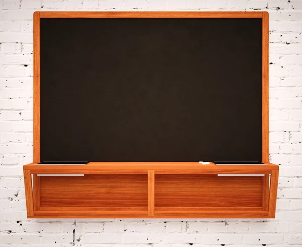 Boş siyah okul tebeşir tahtası — Stok fotoğraf