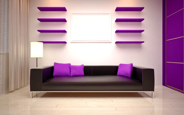 Iç tasarım. Modern oturma odası — Stok fotoğraf