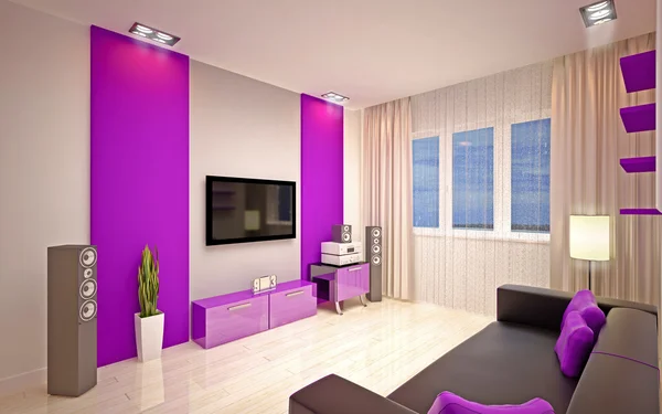 Interior Design. Soggiorno moderno — Foto Stock