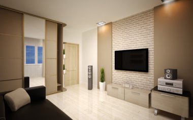 iç tasarım. Modern oturma odası