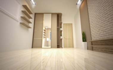 İç tasarım. Modern boş oturma odası