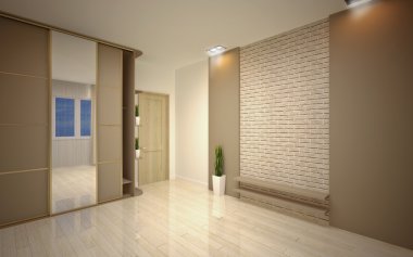 İç tasarım. Modern boş oturma odası