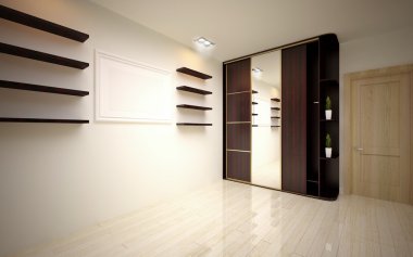 İç tasarım. Modern boş oturma odası