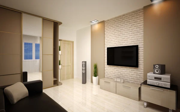 Design de interiores. Sala de estar moderna — Fotografia de Stock