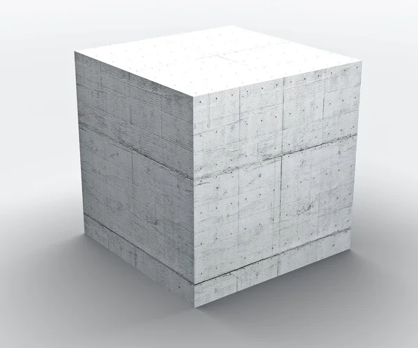コンクリートの幾何学的図形のキューブ — ストック写真