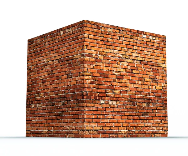 Brick geometric shapes cube — Stock Photo, Image