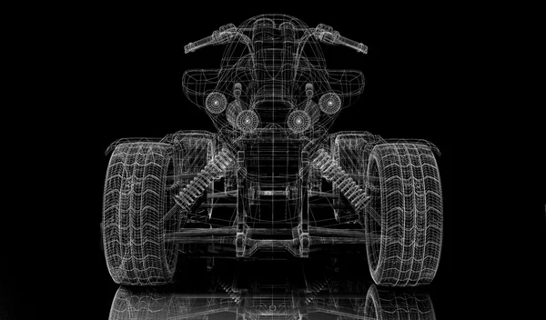 Quad bike, motorcykel, 3D-model - Stock-foto