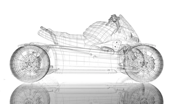 Quad, Motorrad, 3D-Modell — Stockfoto