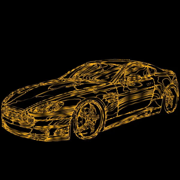 Coche modelo 3D — Vector de stock