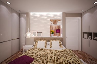 modern tarzda iç yatak odası