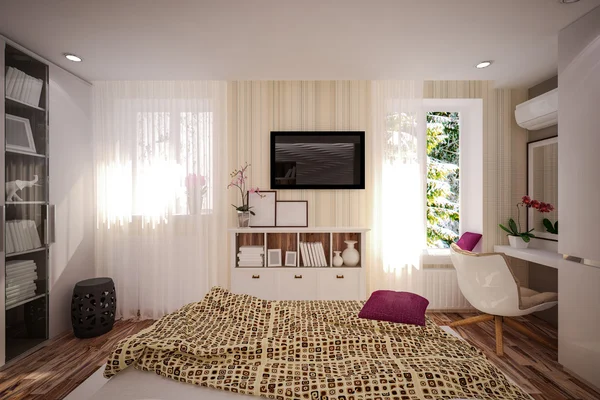 Interior Bedroom in modern style — Stock Photo, Image