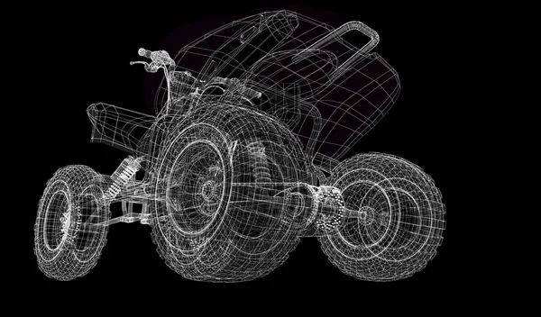 Quad, moto, modello 3D — Foto Stock